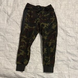 Nike Green and Brown Camouflage Joggers with Elastic Cuffs